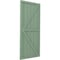 Ekena Millwork Americraft 6-Board Wood 2 Equal Panel Frmd Board-n-Batten Shutters w/Dbl Z-Bar, ARW102BF621X49TGH, PR ARW102BF621X49TGH - alternate 5